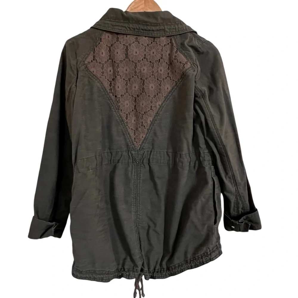 Hei Hei Camouflaged Lace Anorak Jacket Coat size L - Picture 5 of 13